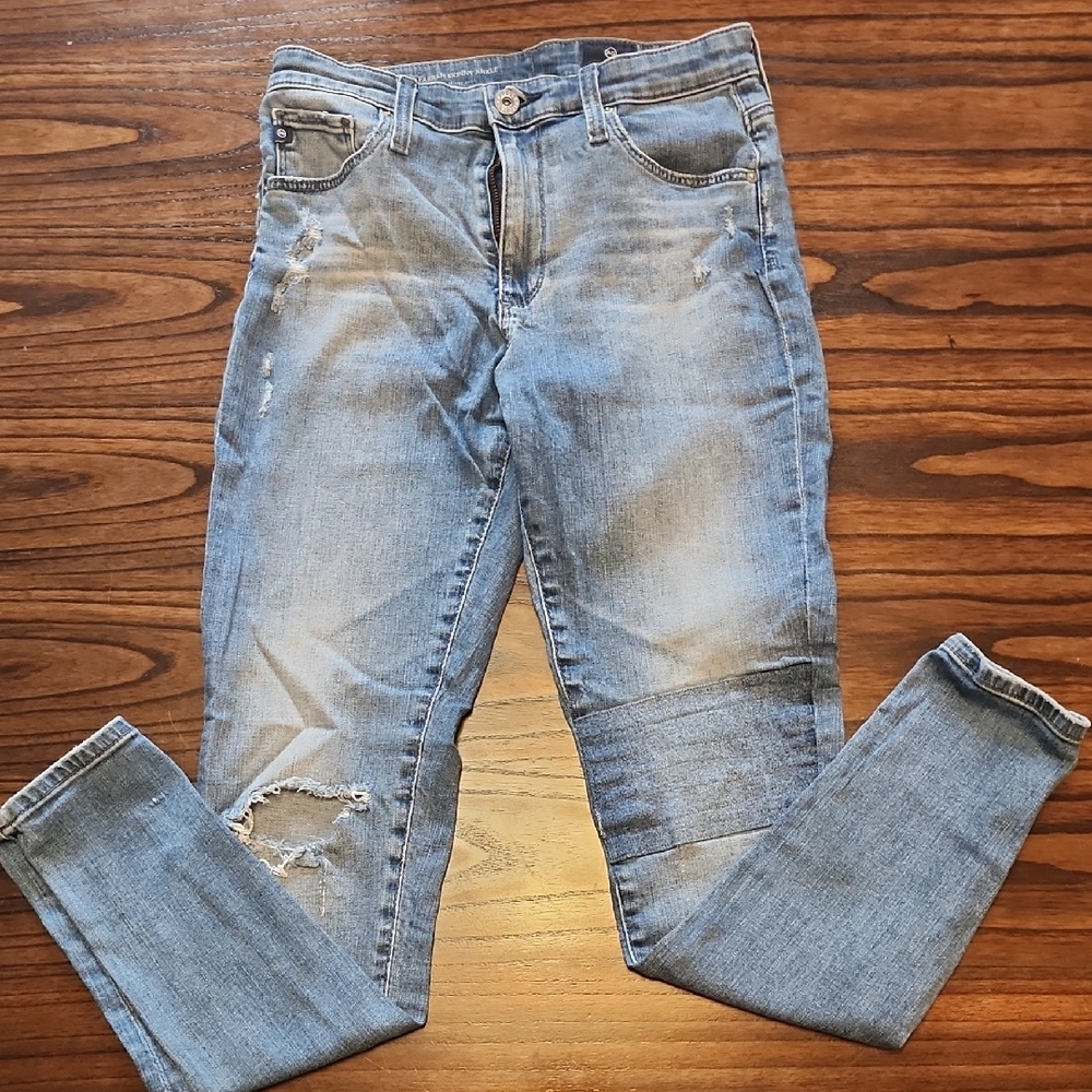 Adriano Goldschmied Light Blue Distressed Jeans Sz 26R